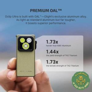 OLIGHT Oclip 울트라 EDC 손전등 클립온 라이트 530 루멘 충전식 헤드라이트