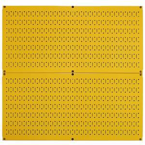 [미국배송] 벽 제어 페그보드 랙 수평 금속 차고 도구 보관 팩 - 설치하기 쉬운 32인치 너비 X 16인치 높이의 2개(노란색)