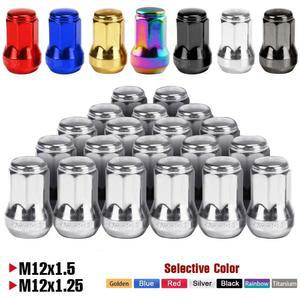 휠너트 자동차 휠 너트 범용 20 개 1 키 스틸 32mm 레이싱 잠금 러그 닛산 인피니티 스바루 스즈키용 M12 5/1 25