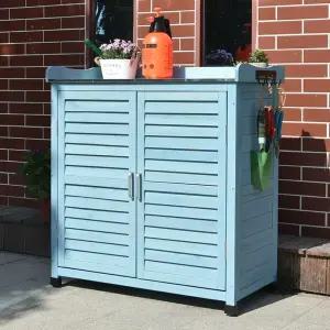 미니 농기구 보관함 목재 간이 창고 방수 수납장