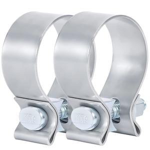 [미국배송] 바이톤스베이 2.5인치 배기 클램프 좁은 밴드 클램프 2개 반 304 스테인리스 스틸(2PCS)
