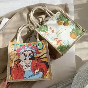 여성 캔버스 미니백 베이직한 디자인 여대생 손가방