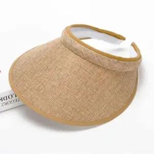 와이드 썬캡(카라멜) (여성용) 자외선차단썬캡 행사용썬캡