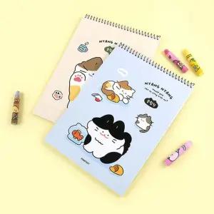 핑크풋 귀여운 냥냥이 종합장 스프링 무선 종합장 무선종합장