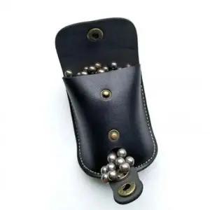 총알 고무줄 추천 가방 구슬 꾸안꾸 가죽 파우치 홀더