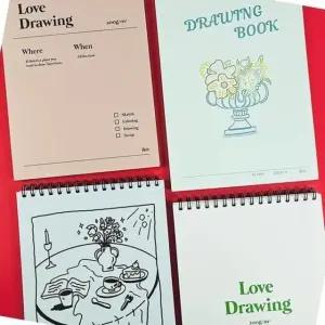 드로잉 연습북 A4 캐릭터 스케치 노트 일러스트 기초 (WFK6N7C)