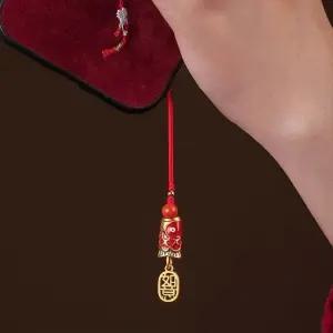 잉어키링 풍수 열쇠고리 키링 재물운 행운의 불교 소품 보석 합격 행운 (WFJ77QB)