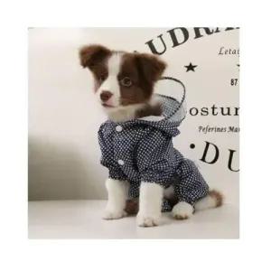 도트 프라임 애견 우비 네이비 2XL WFIUKHG