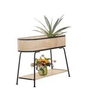 플랜트박스 라탄 인테리어 화분 베란다 사무실 텃밭