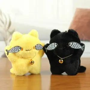 방울 생선 고양이 인형 가방고리 백참 키링 (WFJSPI3)