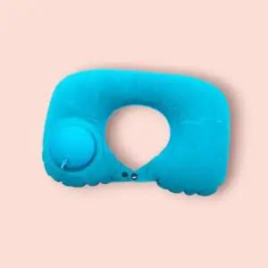 휴대용베개 ksr 펌프 내장 휴대용 목베개 쿠션 레이크블루 1P