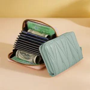 스트랩 여성 손잡이 지갑 학생 미니지갑 카드지갑 지퍼형 퀼팅