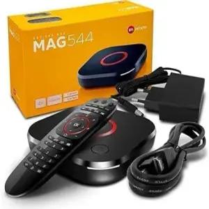 Infomir *신규* 2024 정품 Mag 544W3 4K Linux 4.9 박스 1GB DDR4 RAM - 듀얼 2.4G/5G WiFi 내장 524W3