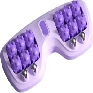 휴대용 이중 발 마사지 롤러 발바닥 근막염 스트레스 순환 개선 지압 요법 가정 사무실용 반사요법 도구