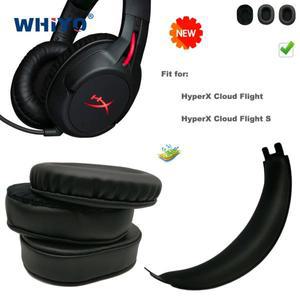 HyperX Cloud Flight S 헤드셋 부품용 새 리뉴얼 교체용 이어 패드 가죽 쿠션 벨벳 귀마개 슬리브 커버