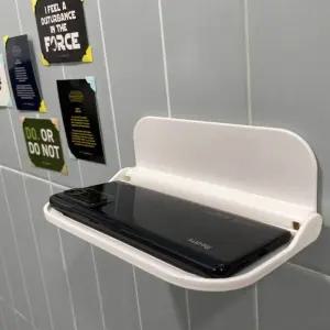 무타공 접이식 화장실 핸드폰 거치대 휴대폰 세면대 화장실 핸드폰 거치대