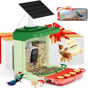 빌란탄 스마트 버드 피더 카메라 솔라 2인치 1인치 단 24G WiFi 호환 평생 무료 알 식별 벌새 크리스마스