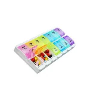 헬로제인 휴대용 약통 (무지개S 일주일 두줄) 여행용약통 약보관함