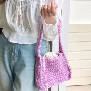 니트 숄더백 니트백 여름 뜨개 토트 가방 퍼플 (WFK9AIQ)