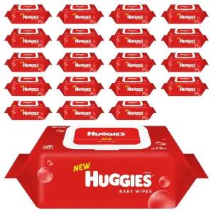 하기스 아기물티슈 대용량 휴대용 캡형 65g 72개입 20개