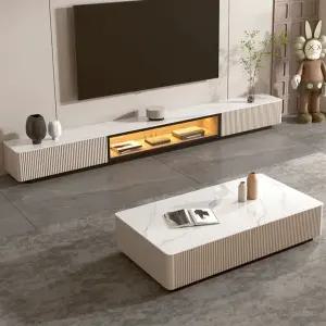 모던 슬래브 TV 거실장 커피테이블 세트 거실테이블 소파테이블 티테이블 원목거실테이블