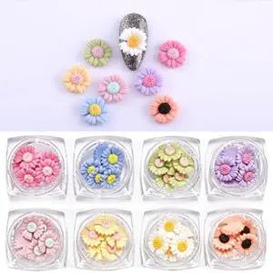 플라워스톤 네일 각 데이지 꽃파츠 젤네일 5p (WFK9CS0)