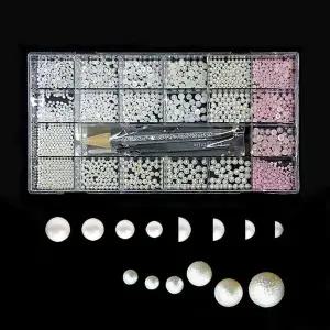 대용량스톤 네일아트 반진주스톤 20종+픽커+핀 (WFK9CX0)