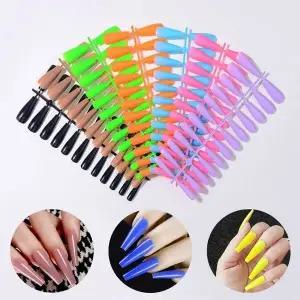 24p세트 코핀롱팁 풀팁 연장팁 말랑 연장 컬 (WFK9D0P)