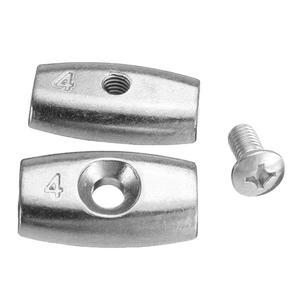 더블 와이어 심플렉스 2MM 8MM 합금 클램프 3MM 1PC 케이블 로프 아연 클립 도구 스레드 실버 그립 응용 6MM 4MM