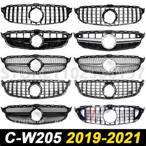 - W205 C 클래스 메르세데스 벤츠 호환 C180 C200 C43 C63 AMG 범퍼 메쉬 레이싱 그릴
