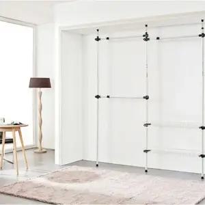 바구니행거 수납행거 자취방 바구니 포함 내구성정리대 바구니2단 (WFK9KLD)