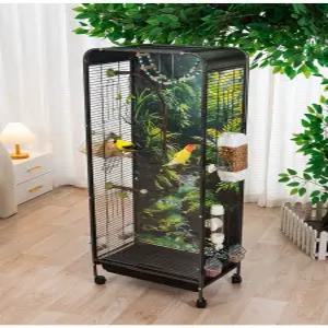 앵무새 대형새장 이동식 아크릴 날림장 케이지 놀이터