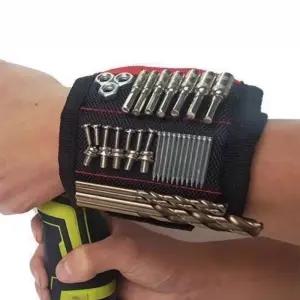 자석 손목 밴드/공구/벨트/작업용/팔찌/거치대/도배/전공/자석바/마그네틱/전동/클립/철물/손부착/아대