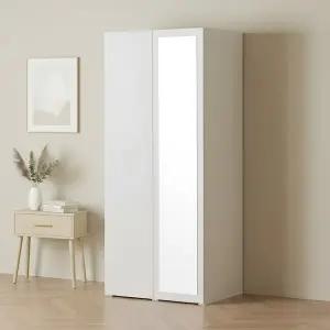 [아씨방가구]마일 터치 싱글 수납 전신거울 옷장 800