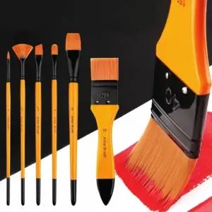 고품질 6p붓 유화붓세트 수채화 6p 미술붓 아크릴평붓 6종 미술용붓 (WFK9YY7)