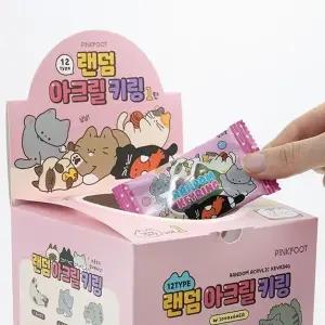 60개키홀더 고양이일러스트키링 장식용 60개 귀여운 아크릴키링