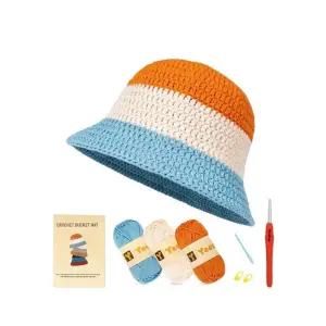 손뜨개 모자 패키지 세트 만들기 코바늘 키트 니트/코튼/두꺼운/DIY/뜨개/뜨기/부드러운/고급/선물/바느질