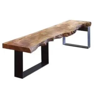 우드 슬랩 벤치 우드슬랩 의자 철제 나무 장의자