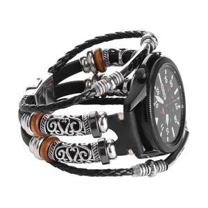 코나페이 호환 갤럭시 워치 7 FE 6 5 4 3 밴드 /40mm 44mm /워치 프로 클래식 43mm /47mm /42mm /46mm /액티브 2 /가민 베누, 20mm 가죽 팔찌 메탈 버클 스트랩 여성 & 남성용