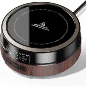 책상용 커피 머그 워머 스마트 디스플레이 포함 50W 고속 난방 컵 4 템프 및 12시간 타이머 차 우유 뜨거운