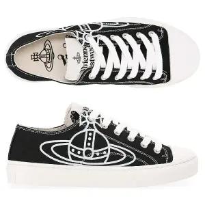 [비비안웨스트우드] ORB 로고 75020005W W015B N401 비비안 웨스트우드 플림솔 로우탑 컨버스 스니커즈