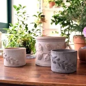 이탈리아 수제토분.LL (올리브 실린더) 24x20cm D24 24x20cm 아레나 (WFKAF06)