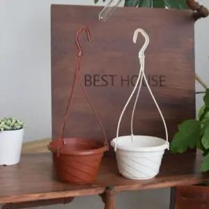 행잉 플라스틱 화분 BH17 17x10cm 브라운 (WFKAH82)