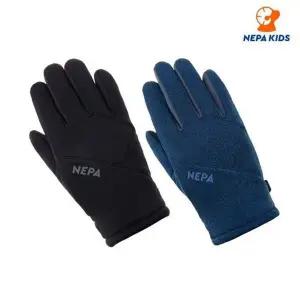 [아웃도어스/네파]네파키즈 블록 파워패드 장갑 블랙 네이비 2컬러 KIE8104
