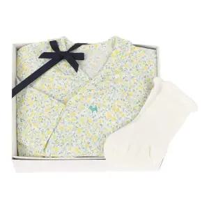 갤러리아 (임신,출산)YE)말랑플라워배내가운+아이보리컬러골지양말 2종세트