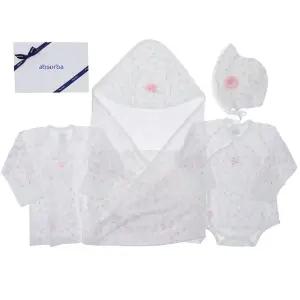 갤러리아 (압소바말띠출산.신생아저고리)꽃토끼뱀부배냇저고리+속싸개+배