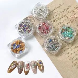 고품질 비즈글리터 메탈스톤 네일아트 믹스스톤 비즈스톤 (WFKANAF)