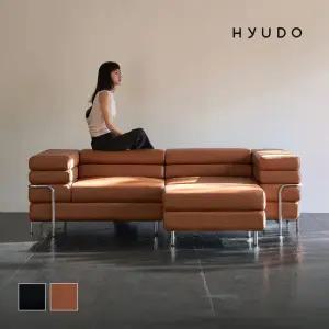 휴도 동경의 동백 2320 모듈형 헤드틸팅 쇼파 천연 면피 3인 가죽 소파+스툴 (쿠션증정)