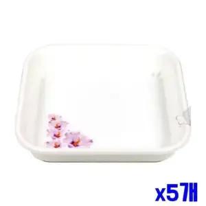 정사각 화분받침 14x14x2.5cm x5개 화분물받이 (WFKB2UL)