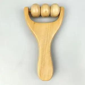 휴대용 나무 마사지기 원형 수동 마사지 롤러 (WFKB2VW)